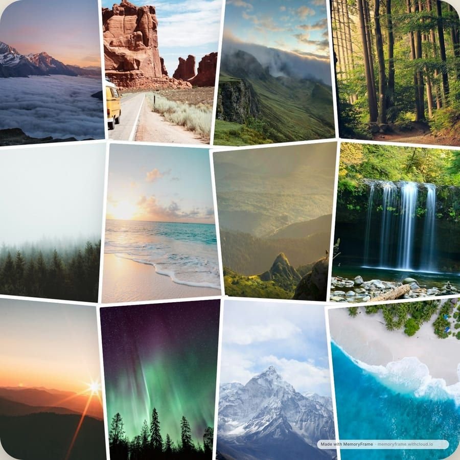 Example square photo collage made with the Photo Wall layout